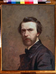 "Autoporträtt" målning av Feodor Andreevich Bronnikov (1827-1902) 1860-1870 Rök. 61x48 km State Tretyakov Gallery Moskva