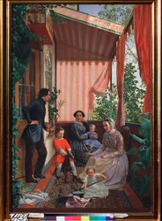 Familjeporträtt på balkongen