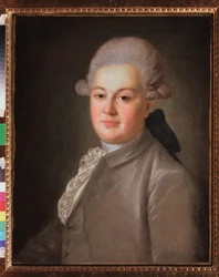 Porträtt av greve Artemi Vorontsov (1748-1813). Målning av Fjodor (Fedor eller Fiodor) Stepanovich Rokotov (1735-1808), olja på duk, efter 1768. Rysk konst