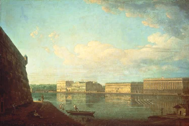 Palatsvallen sett från Peter och Paul-fästningen, St. Petersburg