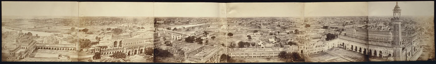 (Panorama of Lucknow, tagen från Kaiserbagh Palace)