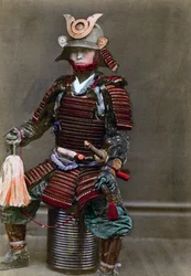 En samuraj i rustning, Japan, 1882