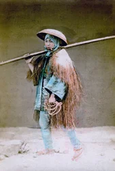 Coolie i vinterklänning, Japan, 1882