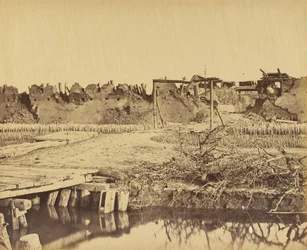 Norra fortets exteriör med den engelska ingången 21 augusti 1860