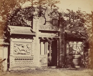 Exteriör av Tomb Depot nära Pekin, oktober 1860