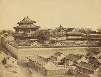 Första vy över Peking sedd från Antinporten, oktober 1860