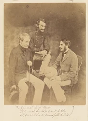 General Lord Clyde, generallöjtnant Sir Hope Grant, K.C.B. och generallöjtnant Sir W. Mansfield, K.C.B.