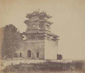 Det kejserliga sommarpalatset Yuen Min Yuen, Pekin, före bränningen, 18 oktober 1860