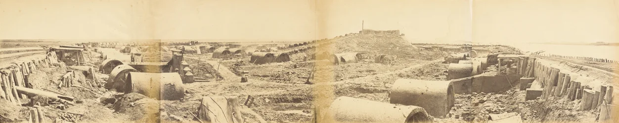 Det inre av norra fortet Taku efter att det tagits den 21 augusti 1860