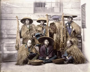 Japansk Yakonin i ceremoniklänning, c.1868