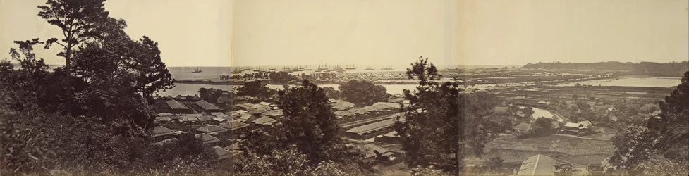 Panorama, Yokohama från Governors Hill
