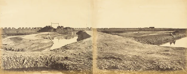 Tangkoo Fort efter dess fångst, visar den franska och engelska ingången, 10 augusti 1860, 1860.