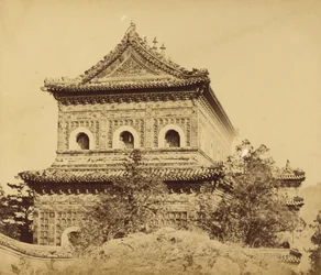 Det stora kejserliga porslinspalatset (Yuan Ming Yuan), Pekin, oktober 1860