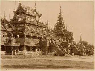 Hman Kyaung eller glasklostret, Burma, ca 1890 (albumintryck)