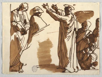 Cartoons of Death of Ananias and St Paul, after Raphael