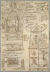 Dekorativa studier; Verso: Anatomiska studier