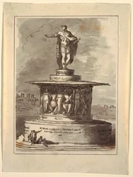 Ritning, Projekt till monument för Foro Bonaparte, Milano, 1800, 1810-20