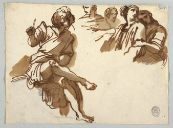 Fem figurer från Parnassus av Raphael Sanzio