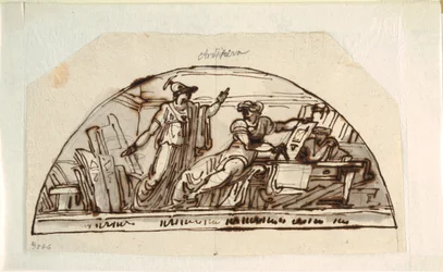Lunett med Allegory of Architecture
