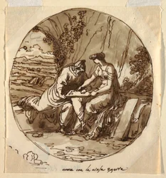 Numa Pompilius och Egeria, Sala di Numa Pompilius, Palazzo Milzetti, Faenza