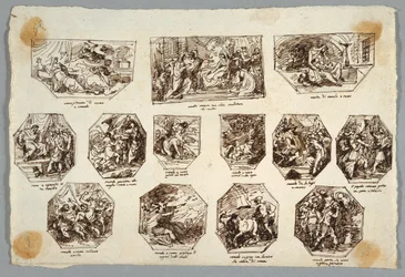 Romulus och Remus, tretton målningar för Sala delle Origini di Roma, Faenza