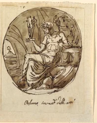 Vulcan, Design för välvt tak, Sala dei Legislatori, Palazzo Conti-Sinibaldi, Faenza