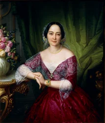 Porträtt av Anne Opulich av Felice Schiavoni, olja på duk
