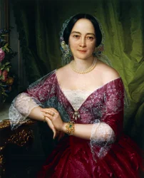 Porträtt av Anne Opulich av Felice Schiavoni, olja på duk