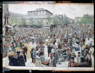 Utsikt över Les Halles, 1885