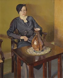 Kvinna med en vas, ca 1929 (olja på duk)