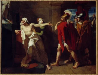 Demosthene atensk politikers död. Tillflykt i templet Poseidon som ligger på ön Calaurie, utanför Argolide, blir Demostene uppsökt i templet av en konfessionell Archias som vill locka ut Demostene ur den heliga inhägnaden av proffs.