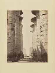 Karnak. Hypostylsalens centrala allé, Egypten