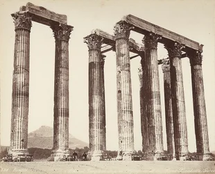 Olympeion, eller den olympiska Zeus tempel, på Akropolis, Aten