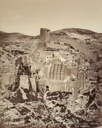 Utsikt över Mar Saba-klostret i Israel