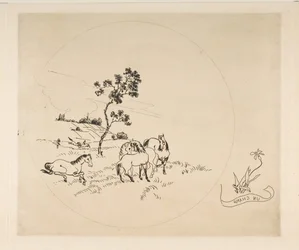 Dekoration för en tallrik: A Field, 1870.