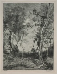 Landscape, eller The White Horse, efter Corot, ca. 1858.