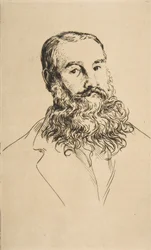 Porträtt av Charles Leland, 1871.