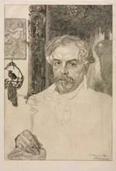 Porträtt av Edmond de Goncourt, 1882.