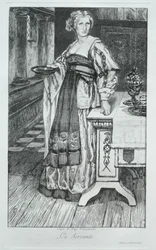 Pigan, efter H. Leys, 1868.