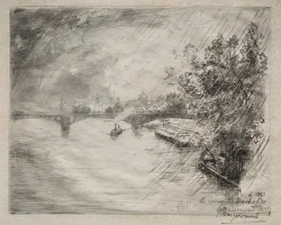 Utsikt över bron i Saint-Pères, 1877.