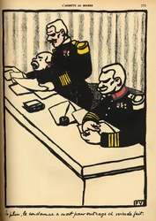 En militärdomstol dömer till döden, från "Crimes and Punishments", specialutgåva av "L