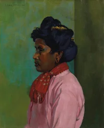 Svart kvinna med rosa blus, 1910