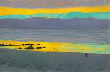 Gul och grön solnedgång, 1911