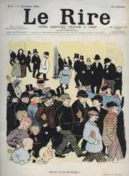 Omslag till tidningen "" Le Rire", nr 4, 1 december 1894: Blues of today - teckning av Felix Vallotton