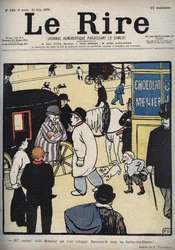 Hallå! Tränare! Omslag till tidningen "" Le Rire", av den 23 juni 1898 teckning av Felix Vallotton