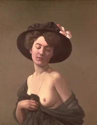 Dam med hatt, 1908