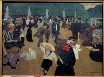 Le jardin du Luxembourg målning av Felix Vallotton (1865-1925)
