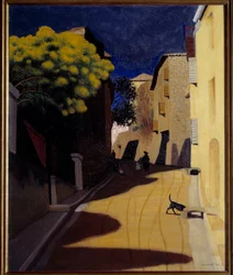 Mimosor i blom i Cagnes 1921 Målning av Felix Vallotton (1865-1925)