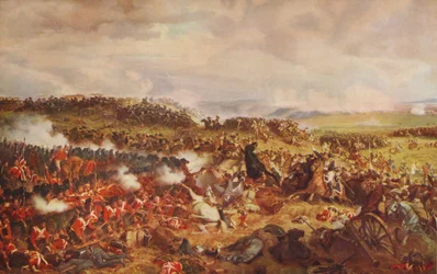 Anklagelse för de franska kuirassirerna i Waterloo, 1874, c1915