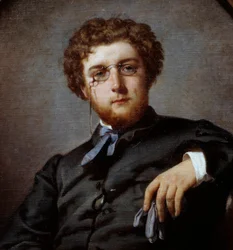 Porträtt av George Bizet (1838-1875), fransk kompositör. Detalj av målningen av Felix Henri Giacomotti (1828-1909). Paris, Musée Carnavalet.